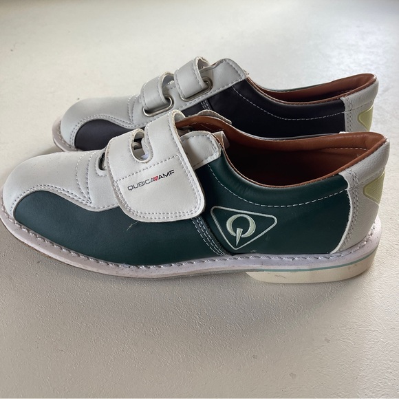 Qubica White and Green Velcro Bowling Shoes in size 9.5 NWOT - Picture 3 of 6